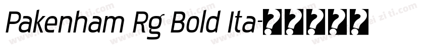 Pakenham Rg Bold Ita字体转换